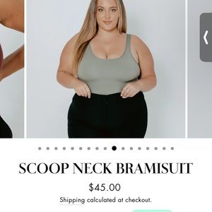 BRAMI scoop neck bodysuit.